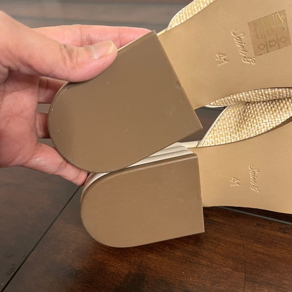 Saint G Sylvie Straw Espadrille Square Toe Mules Horsebit Women US 11 EU 41 New - Picture 9 of 11